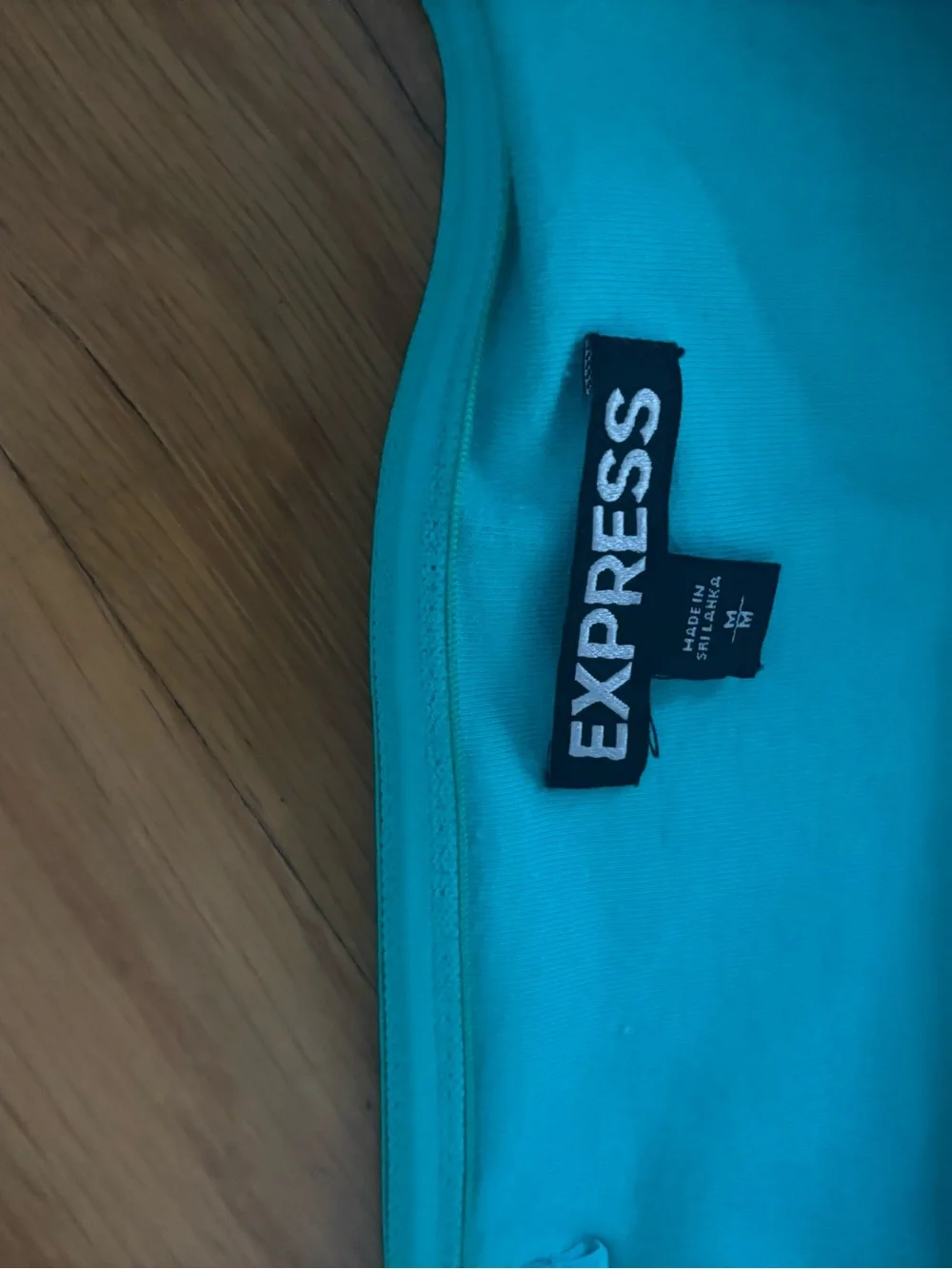 Express Strapless Turquoise Fit & Flare Dress
